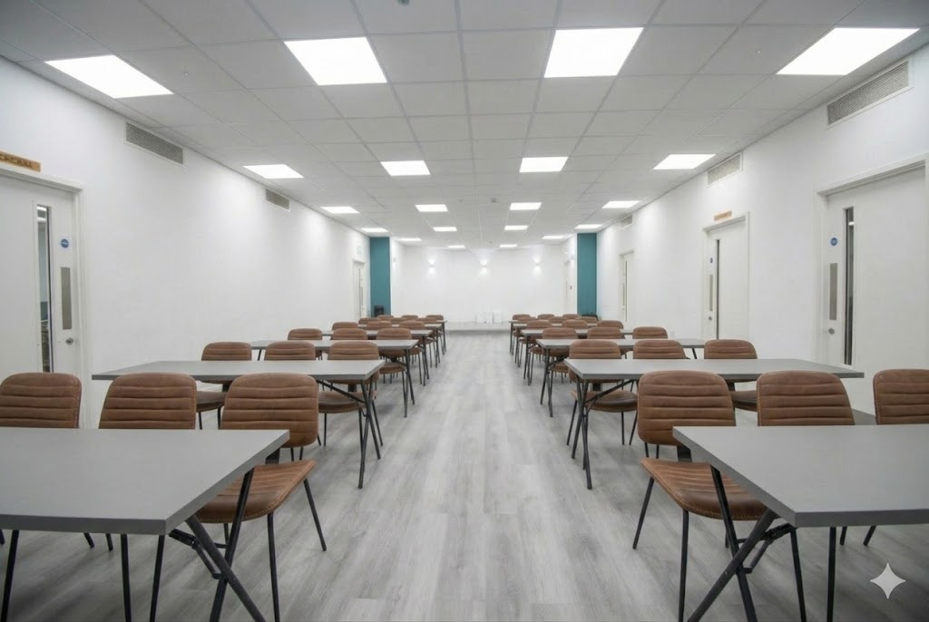 Kingsley Hall detail view with natural light