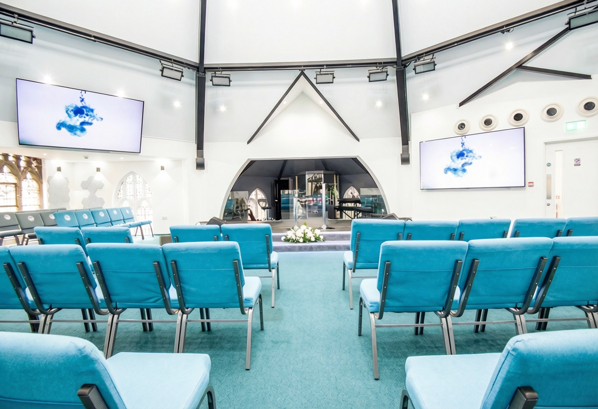 Praise Dome audience or dining setup